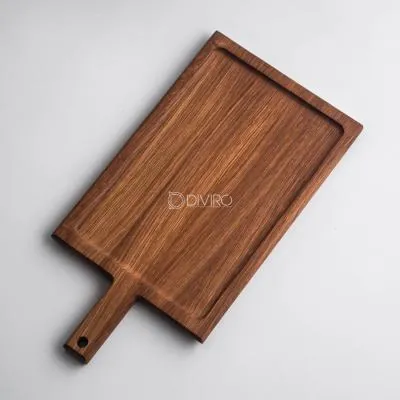 Доска для подачи бургеров и мяса с выборкой, дуб 38×20 см